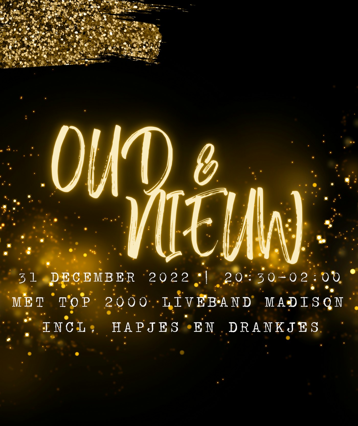 Black Gold Photocentric Prom Night Celebration Poster 1