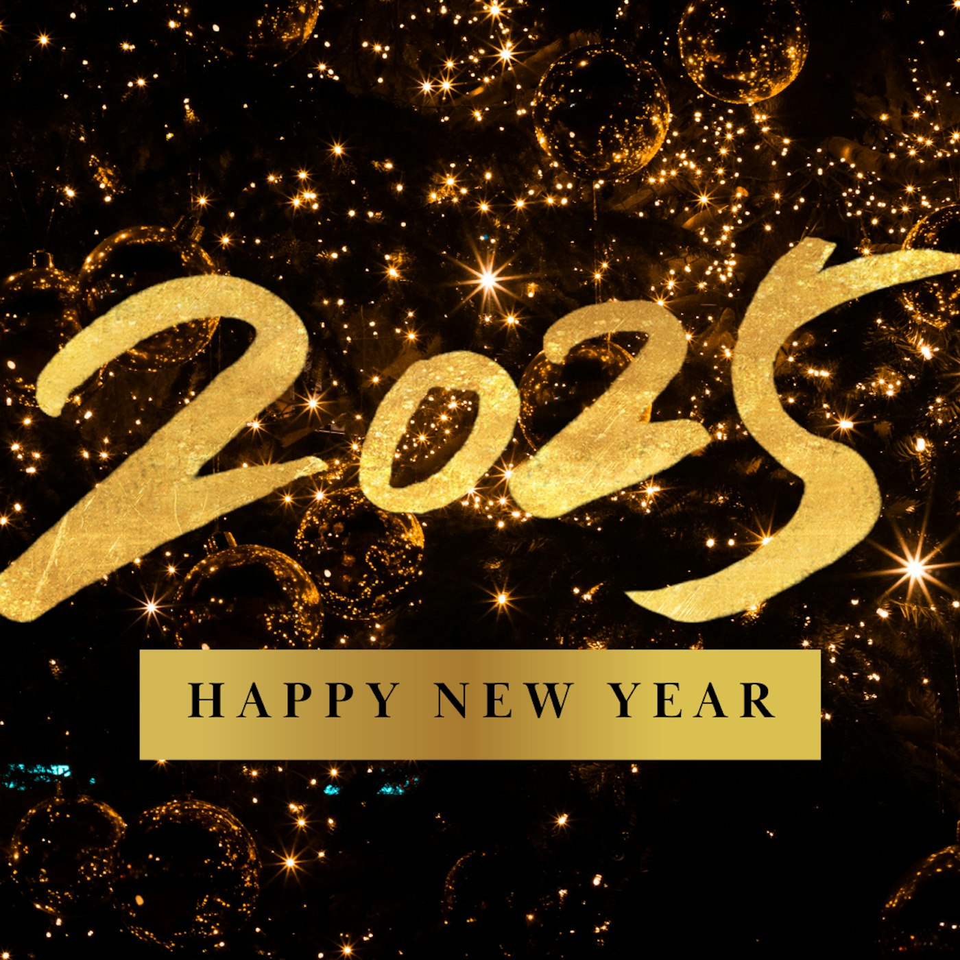 Gold and Black Modern Happy New Year 2023 Desktop Wallpaper