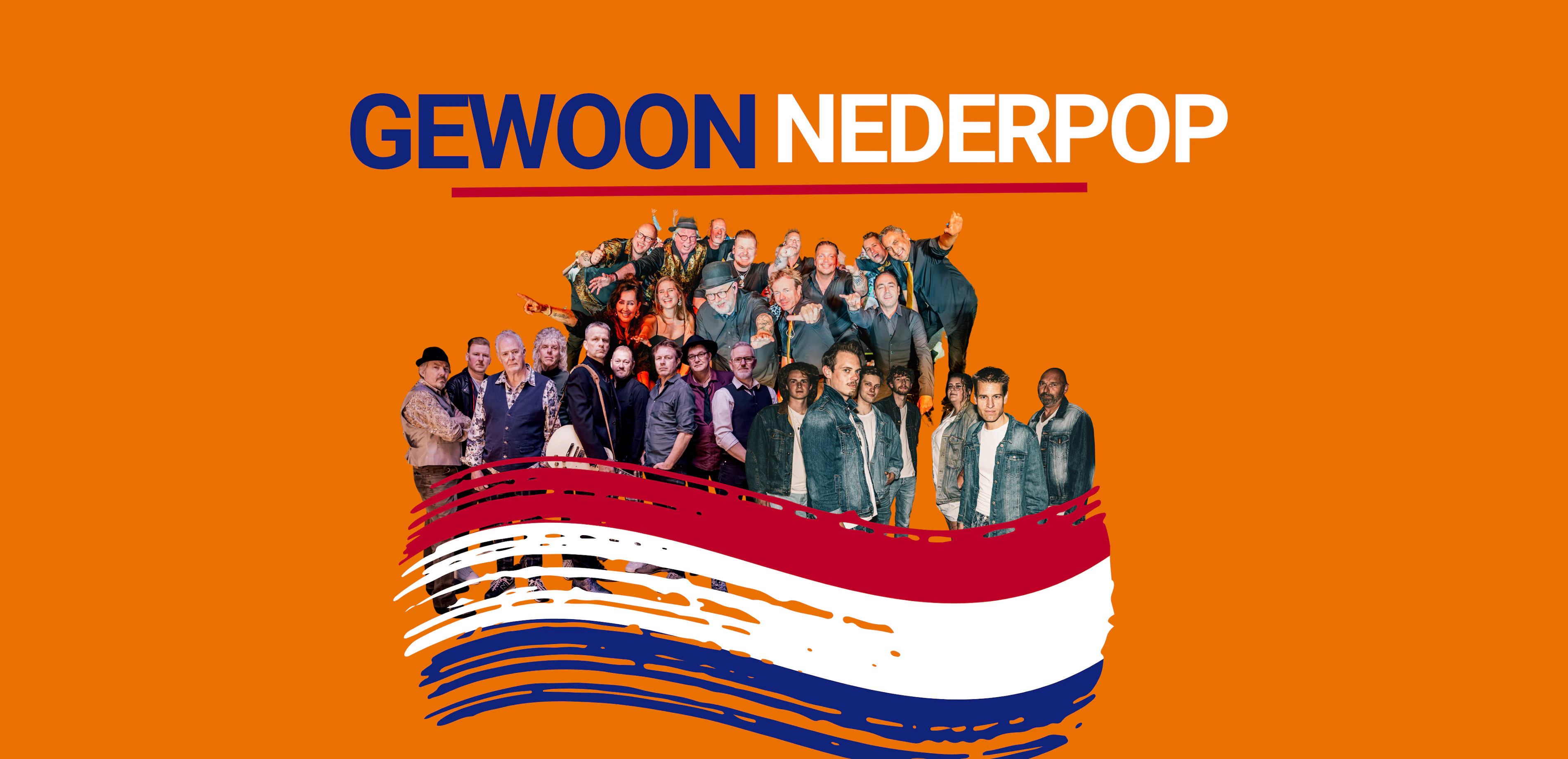 Oranje Rood Wit Blauw Modern Koningsdag Nederland Poster 1920 x 1080 px