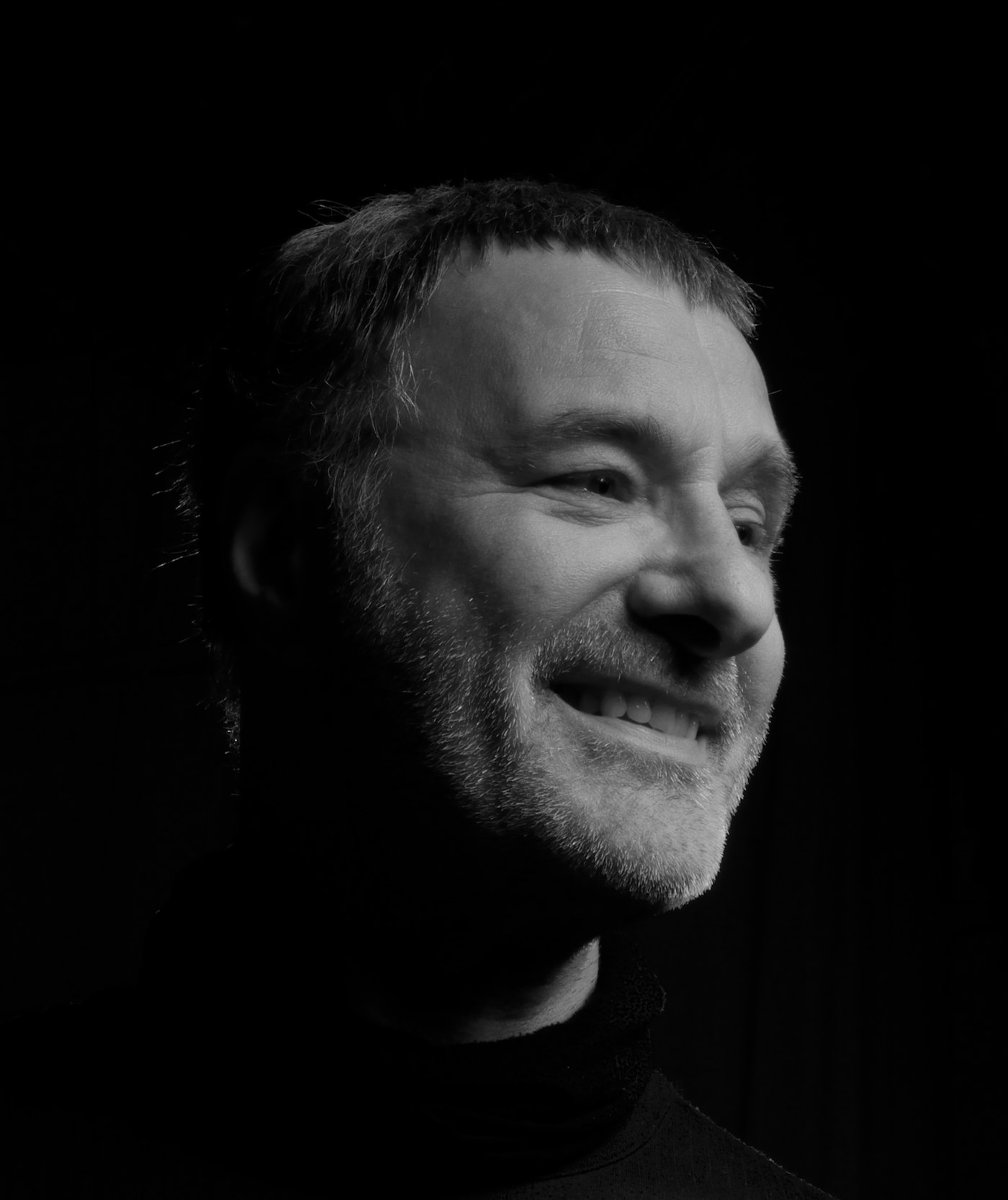 Steve Harley portrait 2015 black n white